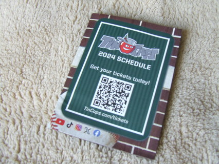 2024 Fort Wayne TinCaps Team Season Minor Baseball Pocket Schedule 