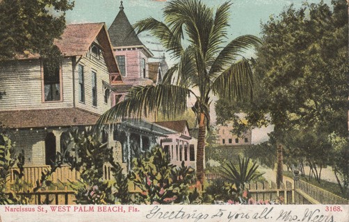 Vintage Used Postcard: (c): 1912 Narcissus St, West Palm Beach, FL