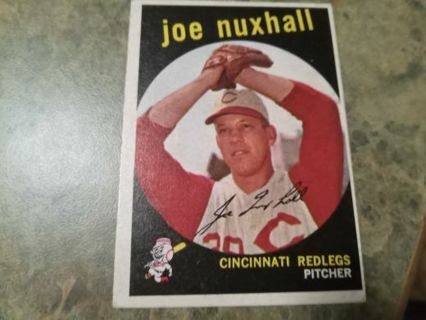 1959 T.C.G. JOE NUXHALL CINCINNATI RED LEGS BASEBALL CARD# 389