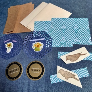 2 DIY Card Kits with Papers, Doilies, Embellishments, Free Mail