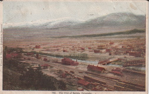 Vintage Used Postcard: (s): 1907 City of Salida, CO