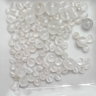 Frosted Glass Round Beads