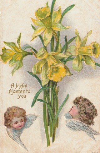 Vintage Unused Postcard: e: Comic: A Joyful Easter