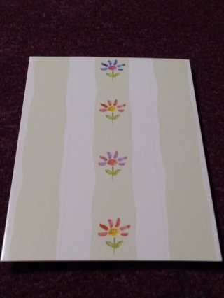 Floral Stripe Notecard