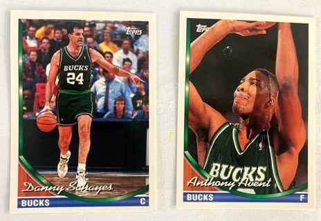 1993 Topps Bucks Cards, Anthony Avent and Danny Schayes