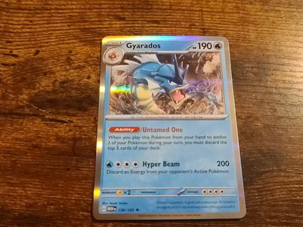 Pokemon Gyarados 130/165 holo rare card