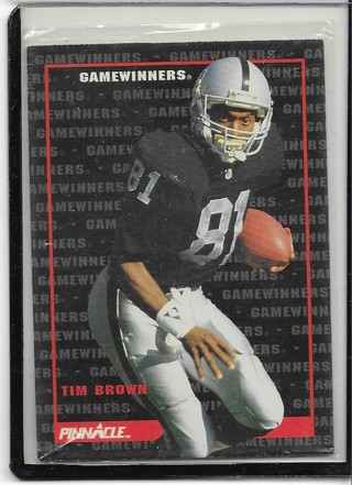 Tim Brown 1992 Pinnacle Gamewinners #342