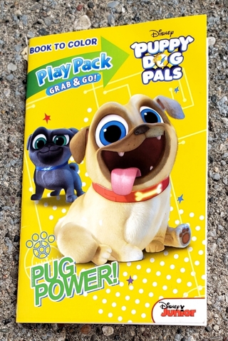 DISNEY JR PUPPY DOG PALS SMALL COLORING BOOK WITH STICKERS USE YOUR OWN CRAYONS 