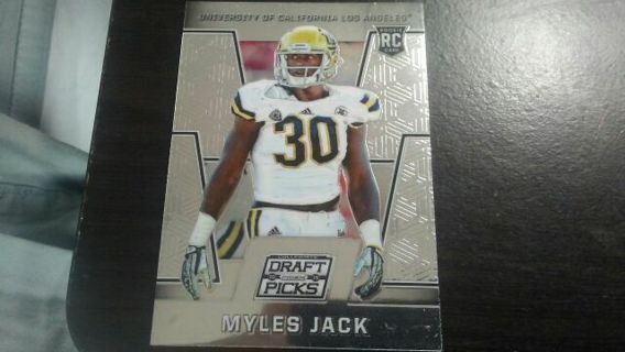 2016 PANINI PRIZM COLLEGIATE DRAFT PICKS MYLES JACK UCLA ROOKIE FOOTBALL CARD# 172