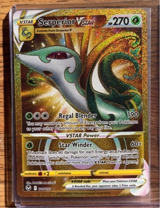 Pokémon Secret Rare Gold Card Serperior VSTAR