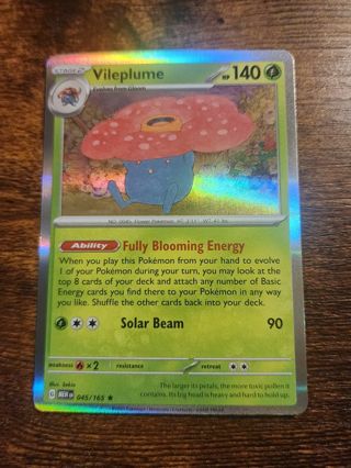 Pokemon Vileplume holo rare card 045/165