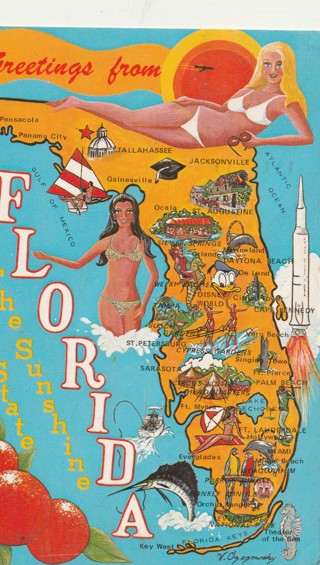 Vintage Used Postcard: a: Florida