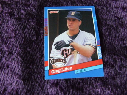 1991 Greg Litton San Francisco Giants Donruss Card #198