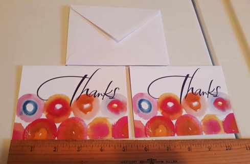 2 Thanks Notecards (with Envelopes)