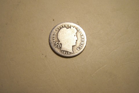 Silver 1913 Barber Dime