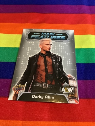 WWE 2022 Upper Deck Main Features AEW Wrestling Card #MF-4 Darby Allin