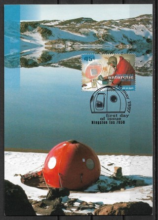 1997 Australian Antarctic Territory ScL103 45¢ National Research Expedition maxi card
