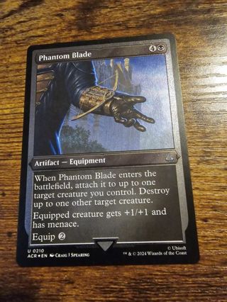 Magic the gathering mtg Phantom Blade etched foil card Assassins Creed