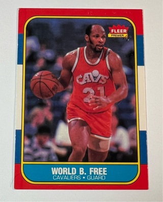 ORIGINAL 1986 Fleer WORLD B. FREE Basketball Card