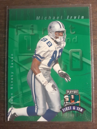 1997 Playoff First & Ten Michael Irvin. Dallas Cowboys #88