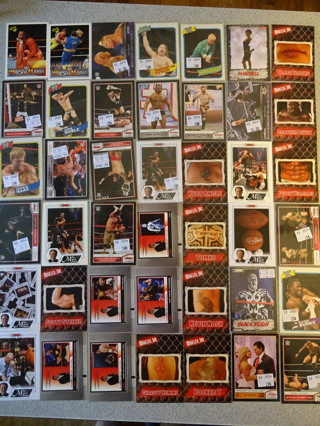 Large Lot Of Assorted Wrestling Trading Cards