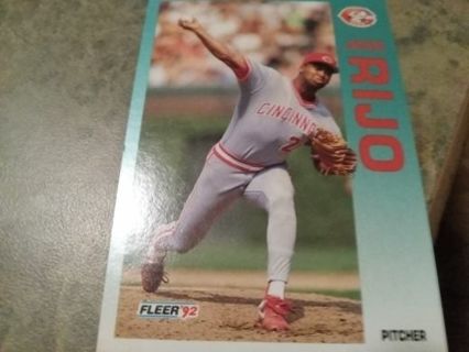 1992 FLEER JOSE RIJO CINCINNATI REDS BASEBALL CARD# 419