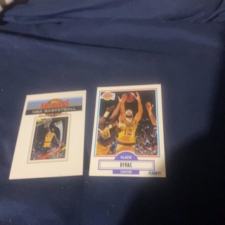 Two basketball trading cards