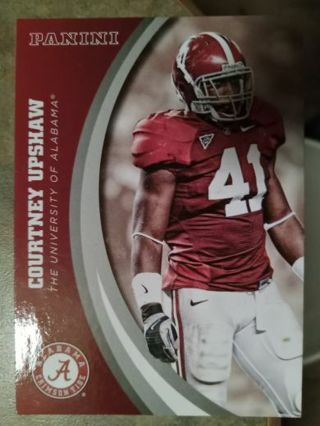 2015 PANINI COURTNEY UPSHAW ALABAMA CRIMSON TIDE COLLEGE FOOTBALL CARD# 19