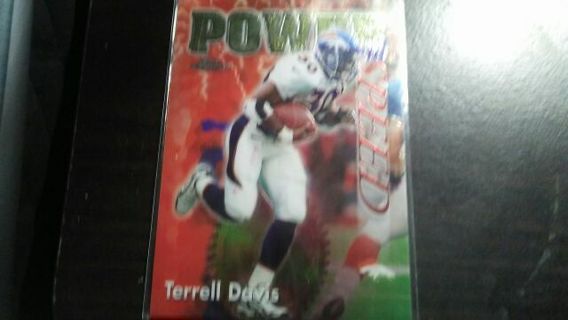 1998 TOPPS CHROME POWER AND SPEED TERRELL DAVIS DENVER BRONCOS FOOTBALL CARD# 26