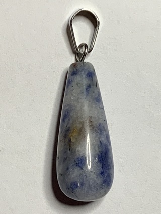 LONG TEARDROP STONE/CHARM/PENDANT~#25~WITH CLASP FOR JEWELRY MAKING~FREE SHIPPING!