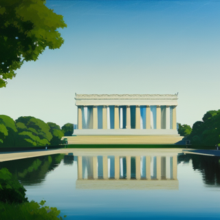 Listia Digital Collectible: The Lincoln Memorial and its Reflection