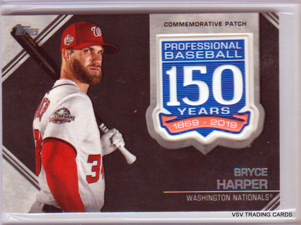 Bryce Harper, 2019 Topps 150th Anniversary Card #AMP-BH, Washington Nationals