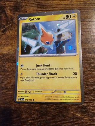 Pokemon Rotom holo rare card promo 070/198