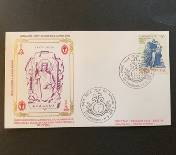 Italy Vatican 1986 FDC serial # 363