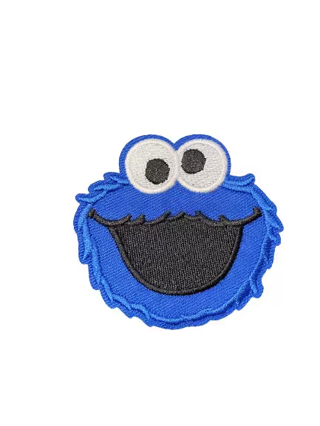 new SESAME STREET Cookie Monster IRON ON Patch Applique Badge Embroidered FREE SHIPPING