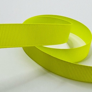 Bright Yellow Green Grosgrain 5/8” Wide Ribbon 