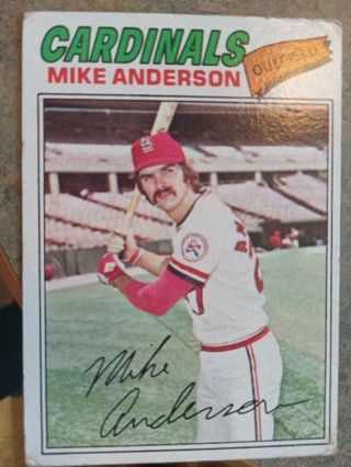 1977 TOPPS MIKE ANDERSON ST. LOUIS CARDINALS BASEBALL CARD # 72