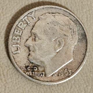 1963 D Roosevelt Silver Dime