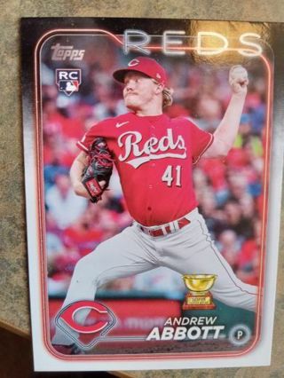 2024 TOPPS ALL STAR ROOKIE ANDREW ABBOTT CINCINNATI REDS BASEBALL CARD# 214