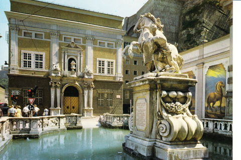 Vintage Postcard Horse Pond, Salzburg, Austria