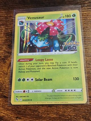 Pokemon Go Venusaur holo rare 003/078