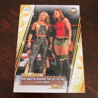 2019 Topps WWE Women's Division - Team Bestie Tribute #TB-5 Team Bestie Shows The Guys They Can Hang