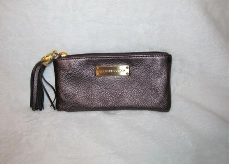 Elliott Lucca Leather Clutch Pouch with Tassel