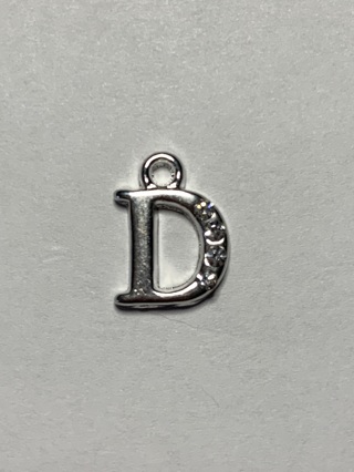 PLATINUM DIAMOND LETTER INITIAL~D~#1~FREE SHIPPING