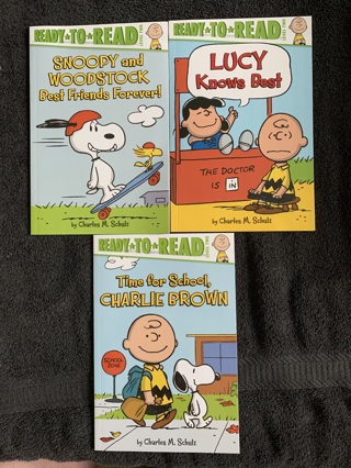 PEANUTS~CHARLIE BROWN~SNOOPY READY-TO-READ LEVEL TWO BOOKS~LOT OF 3~FREE SHIPPING!