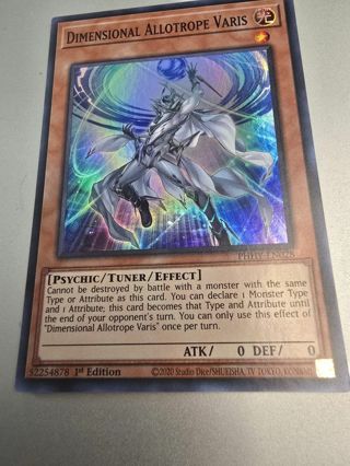 Yugioh Dimensional Allotrope Varis holo PHHY-EN028