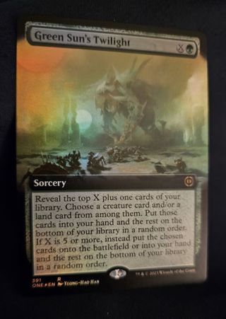 MTG Phyrexia All Will Be One, Green Suns Twilight Foil Full Art #391