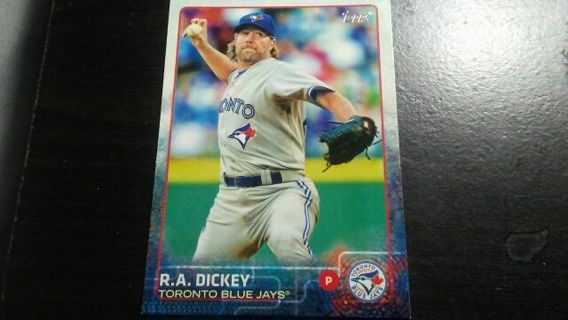 2015 TOPPS R.A. DICKEY TORONTO BLUE JAYS BASEBALL CARD# 316