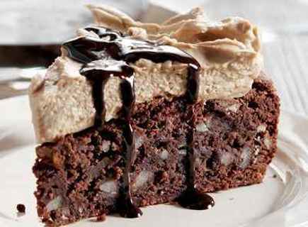 mocha brownie nut torte recipe card=hershy land