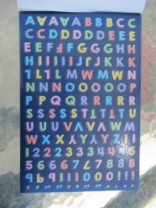 COLORFUL ALPHABET new stickers.  SUPER Colorful and So cute!!